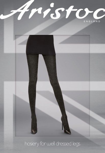 Glamouröse Strumpfhose mit opulentem Barockmuster Floral Opaque Tights von Aristoc